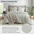 thumbnail image 3 of Mainstays 8-Piece Bed in a Bag Comforter Set with Sheets and Blanket, Stone, Queen, 3 of 14
