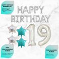 thumbnail image 4 of 19th Birthday Decorations Party Supplies, Teal Green Decorations, 19th Banner Photo Props, 19 Bday Birthday Party Supplies, Nineteen 19 Bday, 4 of 5