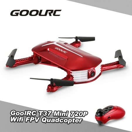 GoolRC T37 Mini 2.4G 6-Axis Gyro WIFI FPV 720P HD Camera Quadcopter Foldable G-sensor RC Selfie Pocket Drone