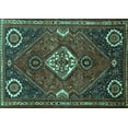 thumbnail image 1 of Ahgly Company Indoor Rectangle Persian Turquoise Blue Traditional Area Rugs, 3' x 5', 1 of 4
