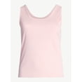 thumbnail image 6 of Joyspun Women’s Ribbed Tank with Inner Bra, 2-Pack, Sizes XS-3X, 6 of 7