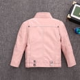 thumbnail image 5 of Esaierr Kids Toddler Boys Girls PU Leather Jacket Baby Fleece Motorcycle Faux Leather Jackets Coat Youth Winter PU Leather Outwear for 2-14Y, 5 of 8