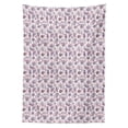 thumbnail image 2 of Underwater Tablecloth, Coral Reef Seahorse Seashells Nautilus Seaweed Deep Ocean Flora Motif, Rectangle Satin Table Cover for Dining Room and Kitchen, 52" X 70", Mauve and Pastel Pink, by Ambesonne, 2 of 2