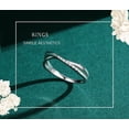 thumbnail image 6 of 925 Sterling Silver Cross Line Ring: Geometric Korean Style Gold-Plated Gemstone Inlay for Women Travel Gift, 6 of 8