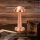 thumbnail image 4 of Lámpara De Mesa Inalámbrica De Champiñones, Lámpara De Mesa De Oro Inalámbrica Portátil LED USB Recargable 3 Colores Metal Atenuable Lámpara De Noche Linda Para Mesa De, 4 of 7