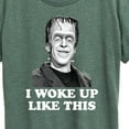 thumbnail image 3 of The Munsters - Herman I Woke Up Like This- Women's Short Sleeve Graphic Tee, 3 of 5