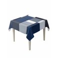 thumbnail image 2 of Navy Blue Black Tablecloth Square Table Cloth 60x60, Waterproof Tablecloth Outdoor Table Cloth, Grey White Patchwork Abstract Geometric Washable Table Cover for Kitchen Dinning Party, 2 of 8