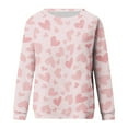 thumbnail image 4 of Womens Valentines Long Sleeve Shirts Casual Oversized Round Neck Printed Pullover Lightweight Tops Fall Clothes, 4 of 4