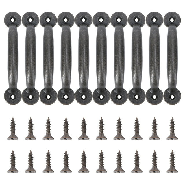 SHISUYAN 10Pcs Drawer Matte Black Dresser Drawer Pulls Stainless Steel Cupboard Handles for Kitchen