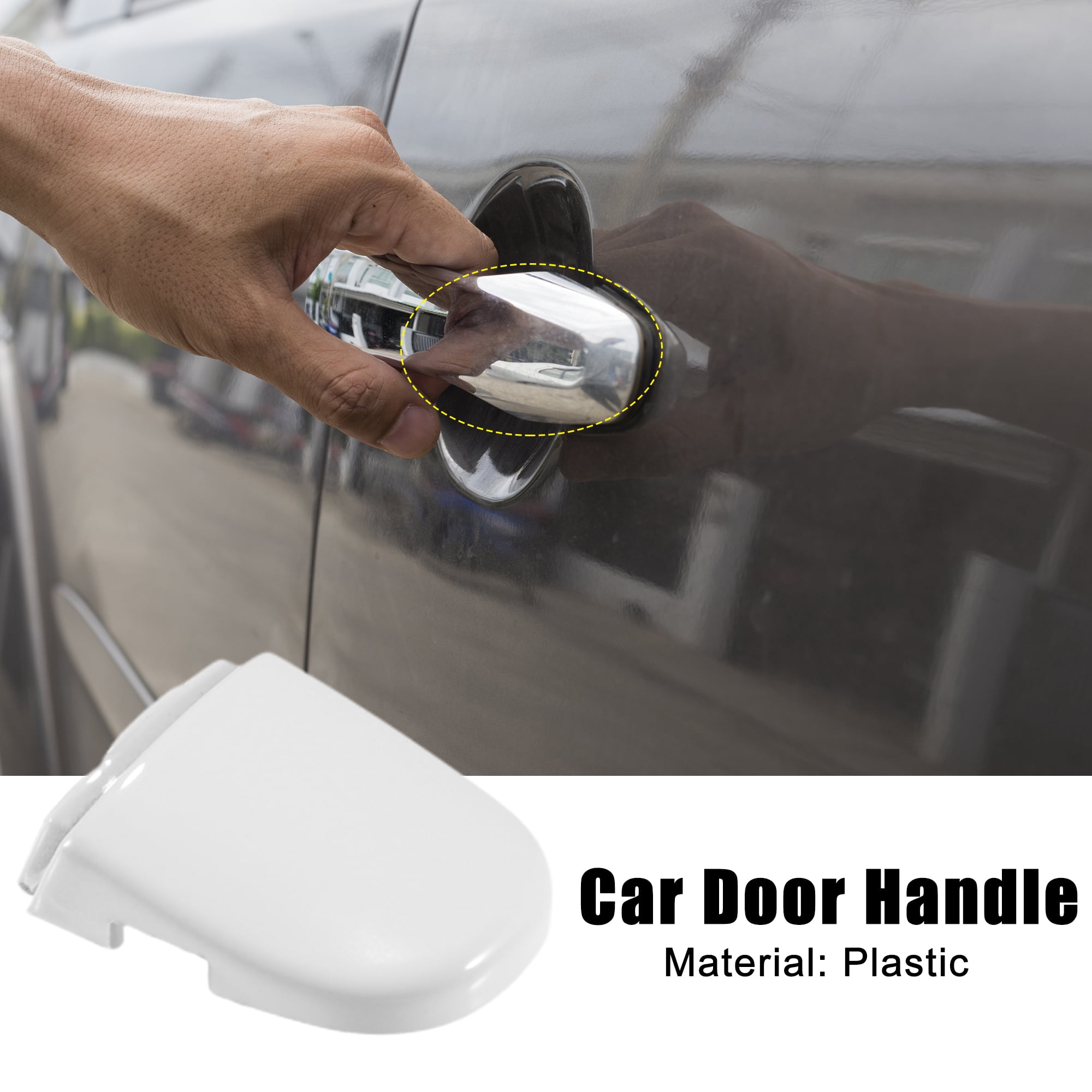 Unique Bargains Exterior Door Handle Lock Cover Cap White for Volkswagen Jetta