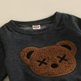 thumbnail image 4 of EIMELI Baby Sets Long Sleeve O Neck Bear Embroidery Tops Elastic Band Pants, 4 of 6