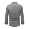 thumbnail image 4 of Men's Button-Down Shirt for Businessmen and Office Workers Slim-Fit Business-Casual Top Long-Sleeve Turn-Down Collar Apparel Available Professional Wear Classic Design Office Attire, 4 of 4