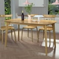 thumbnail image 2 of Facilehome Mid Century Dining Table Wood Rectangle Dining Room Kitchen Table Natural Wood, 2 of 7