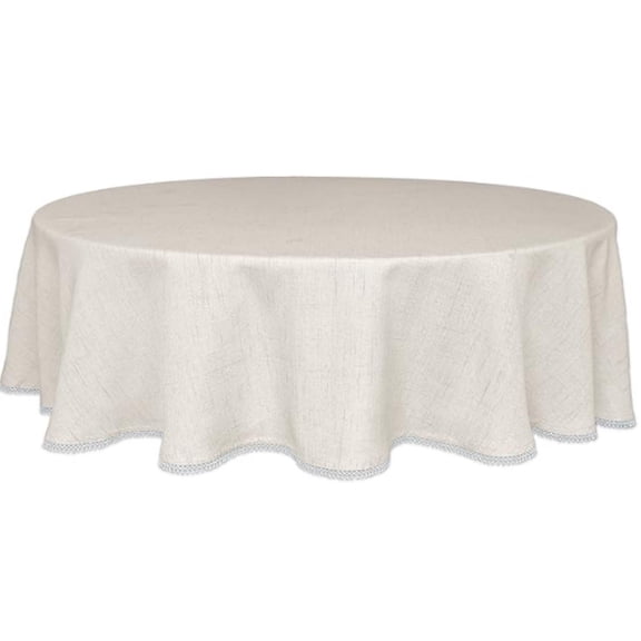 Lenox French Perle Solid Tablecloth, Natural - 70"W x 70"L Round