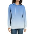 thumbnail image 4 of EchfiProm Womens Hooded Sweatshirt Blue Hoodies with Pockets Pullover Gradient Soft Tops for Ladies, 4 of 6