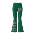 thumbnail image 6 of Fmbrln Womens Yoga Pants Stretchy Workout Gym Pants Fashion Bow Print Casual Flare Leg Pants, 6 of 7