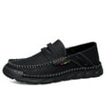 thumbnail image 2 of Men's Casual Shoes Loafers Shoes Slip-On Walking Driving Shoes Comfortable Hand Stitching Non-Slip Loafer Shoes Moccasins Classic Black 11, 2 of 7