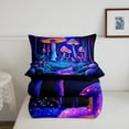 thumbnail image 5 of Erosebridal Neon Mushroom Comforter Sets Full Size, Dreamy Starry Sky Comforters & Duvets, Botanical Bedroom Decor, Ultra Soft, 5 of 7