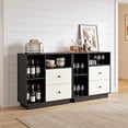 thumbnail image 3 of Manxile Modern Farmhouse Accent Cabinet 2 Drawers, Kitchen Storage Cabinet with 3 Storage Shelves for Dining Room Living Room, 3 of 7