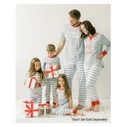 Sleepyheads Christmas Family Matching Grey Stripe Pajama Sets