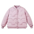 thumbnail image 2 of Spazoro Girls Puffer Jackets, Fleece Padded Full-Zip Crew Neck Windproof Winter Coat for Kids Pink Size 12 T, 2 of 3