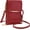 Red, variant on Women's Phone Messenger Bag, Crossbody Phone Wallet, Touch Screen Crossbody Phone Purse, Anti-Theft Shoulder Strap