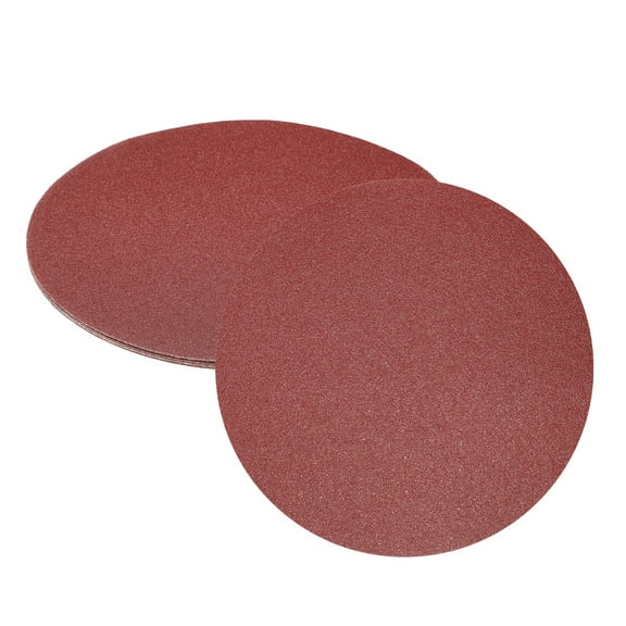5pcs 12-Inch Sanding Discs, 60 Grits Aluminum Oxide Hook and Loop Stick Back Sandpapers, No-Hole Round Wet/Dry Sander Papers, Sand Auto Car Paint, Wood, Metal
