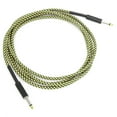 thumbnail image 3 of Guitar Cable Braided Shield NickelPlated Plug Audio Cord Electronic Musical Instrument Wire(Yellow ), 3 of 14