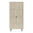 thumbnail image 4 of Bowery Hill 64" Modern Engineered Wood Storage Desk and Hutch in Beige, 4 of 9