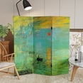thumbnail image 6 of Red Lantern 4 ft. Short Monet Canvas Folding Screen - Impression Sunrise/Houses of Parliament, 6 of 7