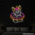thumbnail image 2 of Glowneon Donut Baby Dog Neon Sign, Corgi Dog Donut LED Sign, Welcome Open Donut Shop LED Light, 2 of 5
