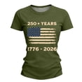 thumbnail image 6 of NMMUED 250 Anniversary USA Shirt Women 4th of July Shirts American Flag Tshirt Patriotic Tee Independence Day Top Green L, 6 of 6