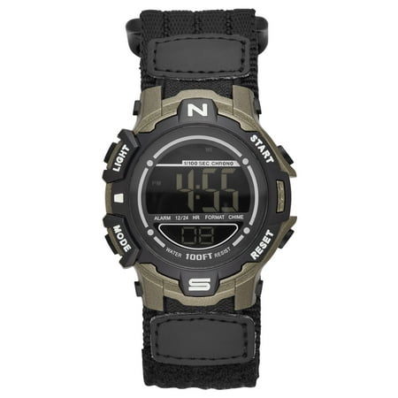digital watch with velcro strap