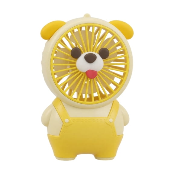 Handheld Portable Turbo Fan with Ice Cooler, Speed Rechargeable Personal Fan Small Pocket Fans for Travel/Outdoor/Home/Office(Yellow)