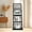 Black, variant on Fichiouy 4 Pockets Foldable Brochure Display Stand Magazine Catalog Literature Rack fo Office Retail Store