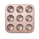 thumbnail image 2 of Juego de 9 bandejas antiadherentes de acero al carbono para hornear pasteles | Bandeja de acero inoxidable grueso apta para horno | Molde cuadrado de 26 cm en oro rosa | Utensilios para hornear, 2 of 6