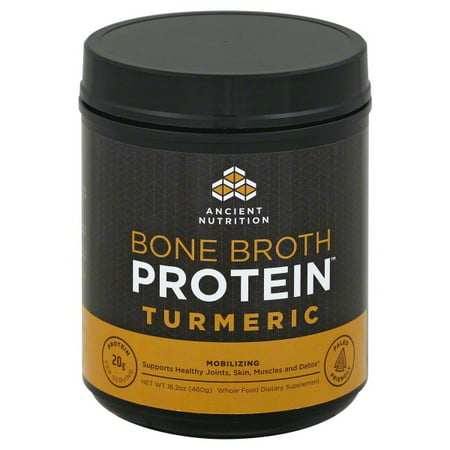 Ancient Nutrition, Bone Broth Protein, Turmeric, 20 ...