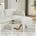 thumbnail image 4 of 111.5" U - Shaped Chenille Modular Sectional Sofa: Super Comfy 3 - Seater with 2 Ottomans for Living Room - Beige, 4 of 10