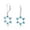 Blue, variant on Womens Created Blue Opal Judaica Menorah Star of David Dangle Earrings Sterling Silver
