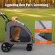 thumbnail image 4 of Carrito para mascotas VEVOR, 4 ruedas, capacidad de 73 kg, 4 of 9
