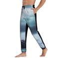thumbnail image 3 of Kdxio Lighthouse in a Stormy Sea Pattern Joggers,Sweatpants for Men with Pockets-X-Large, 3 of 5