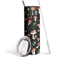 thumbnail image 1 of Mushroom Tumbler with Lid and Straw, Mushroom Lovers Gifts for Women, 20 OZ Mushroom Coffee Tumbler Mug Cup for Women,Mushroom Stuff/Accessories, 1 of 5