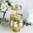 thumbnail image 2 of Efavormart 23" Tall GOLD 3-Tier Metal Reversible Dessert Cupcake Stand For Wedding Decoration Event, 2 of 10