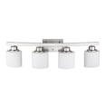 thumbnail image 3 of RADIANCE Goods Contemporary 4 Light Brushed Nickel Bath Vanity Light Opal White Glass 32" Wide, 3 of 4
