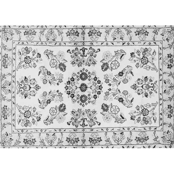 Ahgly Company Indoor Rectangle Persian Gray Traditional Area Rugs, 5' x 8'
