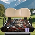 thumbnail image 2 of KUIFORTI Wolf Golf Cart Seat Covers Comfortable Golf Cart Seat Towel Blanket with 4 Front Pockets & Nonskid Bottom Washable Durable Fits for Club Car and More 2 Person Seats Golf Carts, 2 of 7