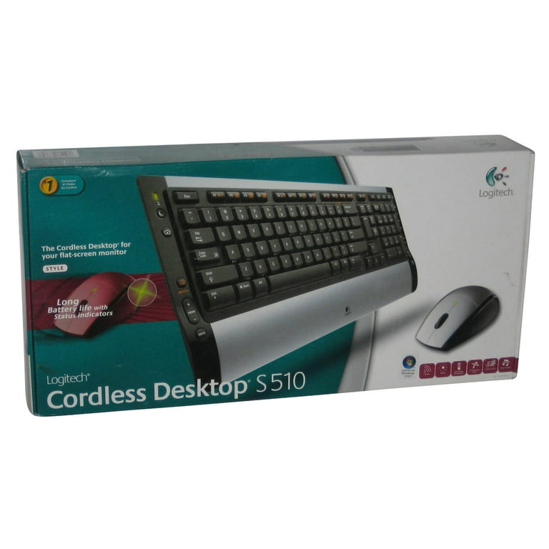 Konvertere beslag klodset Logitech Cordless Desktop Keyboard S510 w/ Mouse - Walmart.com