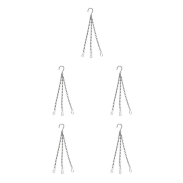 Monstrate Juego de cadena colgante blanca con ratán para cesta colgante de Metal, cadena de repuesto de aplicación amplia duradera, percha de 3 Type2 NO2