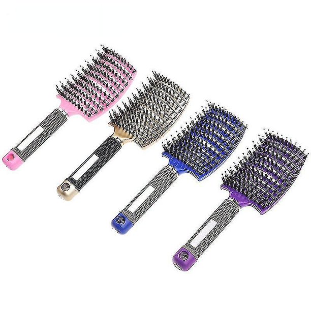Peines para desenredar de 7 colores, cerdas de nailon para mujer, cepillo para el cabello, masaje del cuero cabelludo