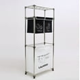 thumbnail image 2 of 3 Tier Laundry Sorter,ONE PIX Laundry Hampers with 3 Removable Bags and Hooks, Vertical Laundry Basket Organizer, Black and White, 2 of 7